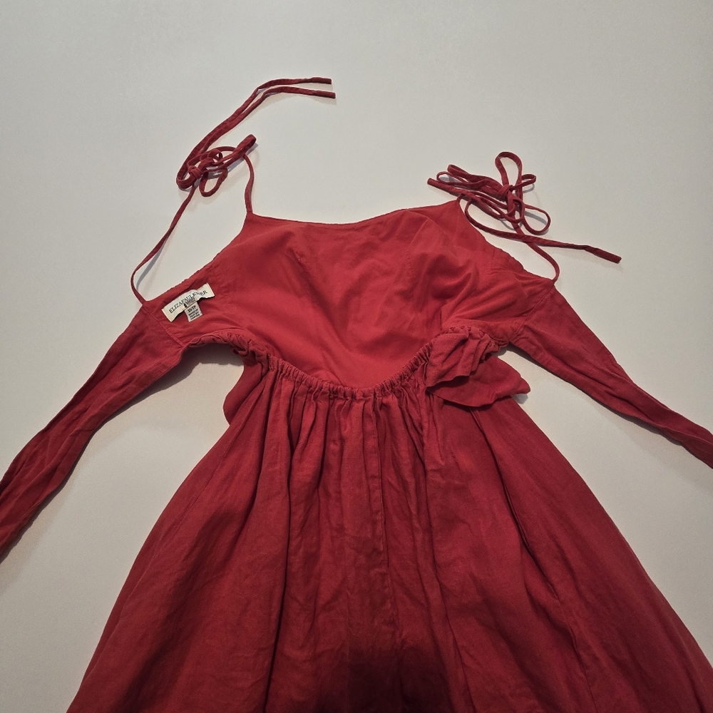 Eliza Faulkner Tessa Dress Linen Casual Dress Square Neck Size XS - Picture 8 of 10